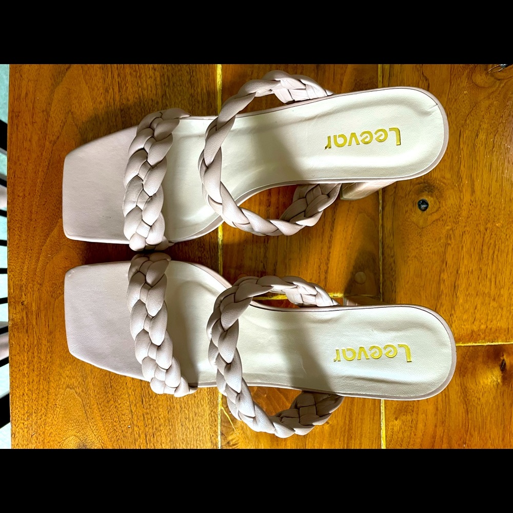 Leevar braided sandal heels